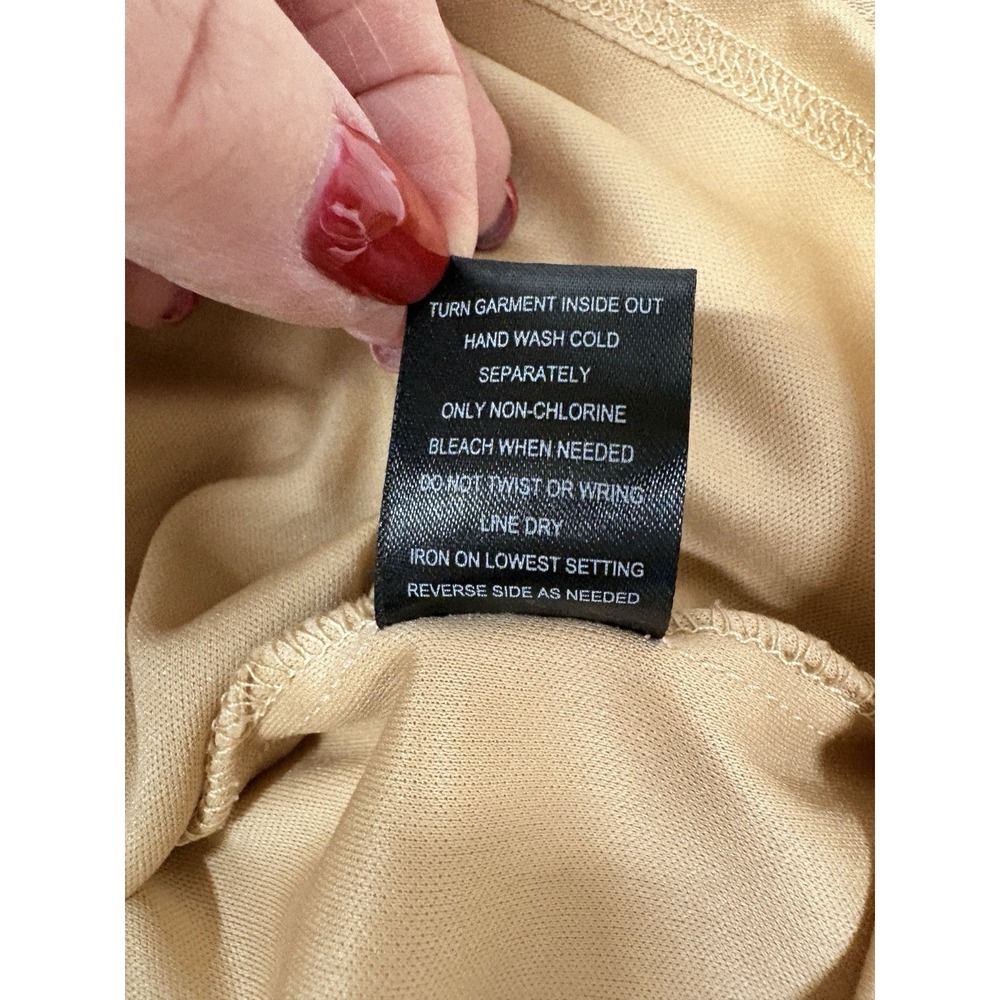 Trixxi Mini Dress Sz L Tan Ruffled Tiers Short Sleeve Flirty Coquette Y2k Party - Picture 7 of 14